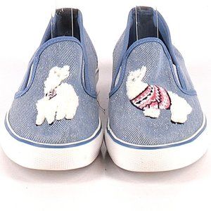 Cath Kidston Llama Blue White  Sneakers Flats Size 8 EU38